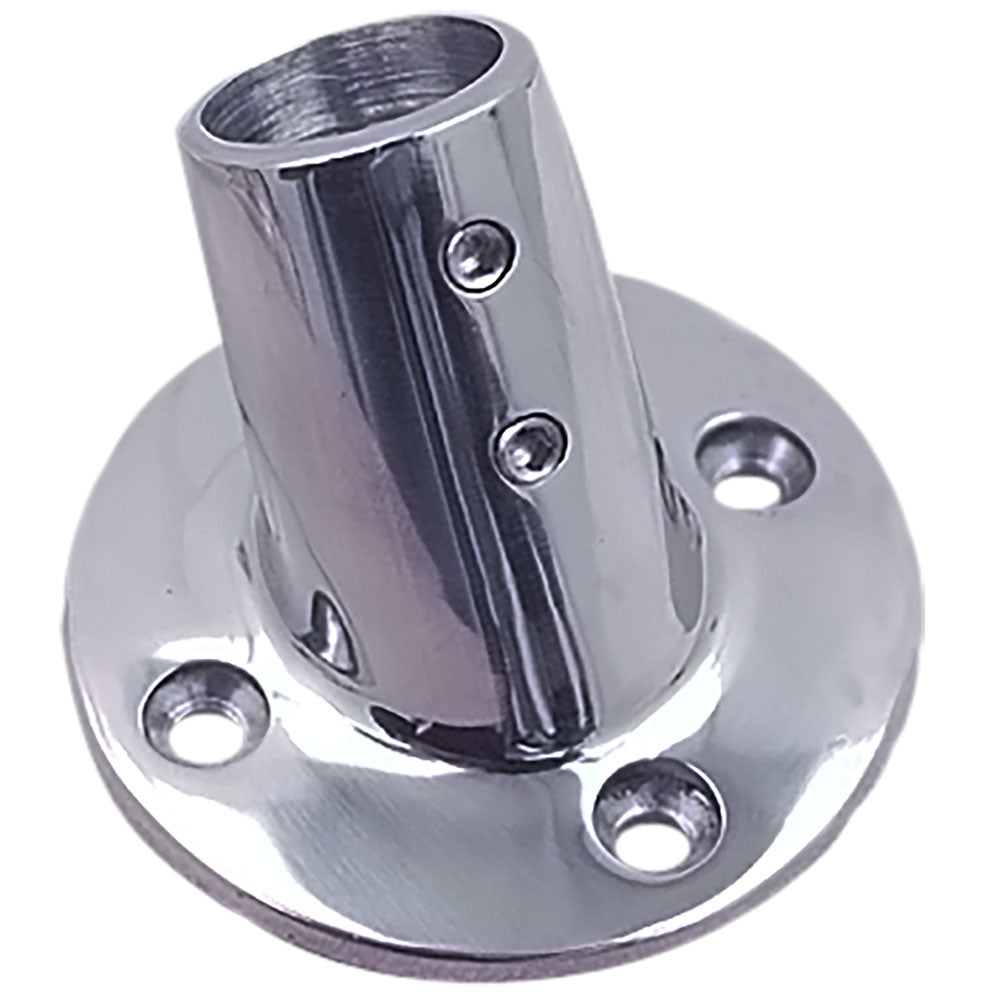60 Degree Round Base for 7/8inTube - SS