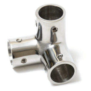 3-Way Corner Fitting for 7/8inTube - SS