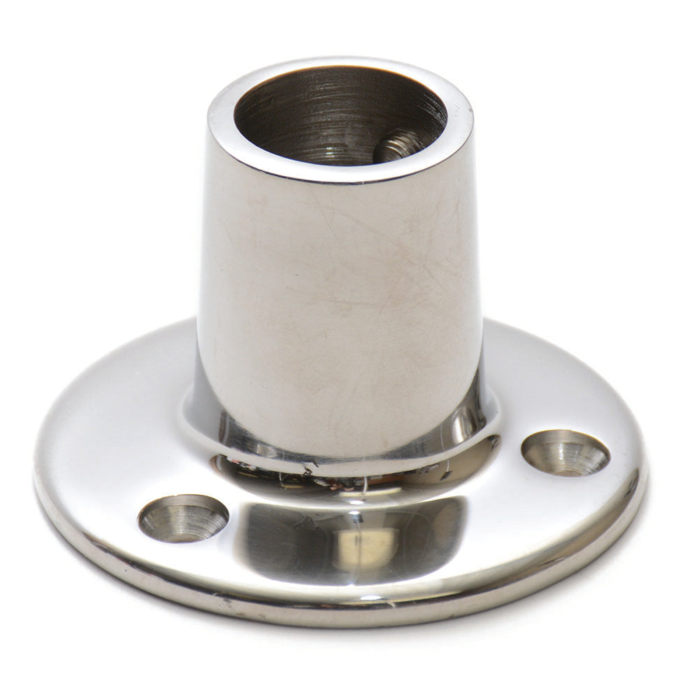 90 Degree Round Base for 7/8inTube - SS