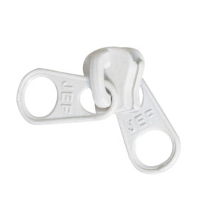 Jefzip #10 Delrin Sliders2-Tab White Non-lock