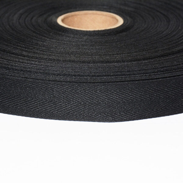 3/4in. Poly Twill Tape Blk.
