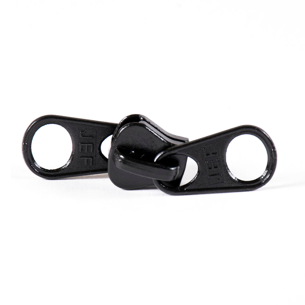 Jefzip #10 Delrin Sliders2-Tab Black N/lock